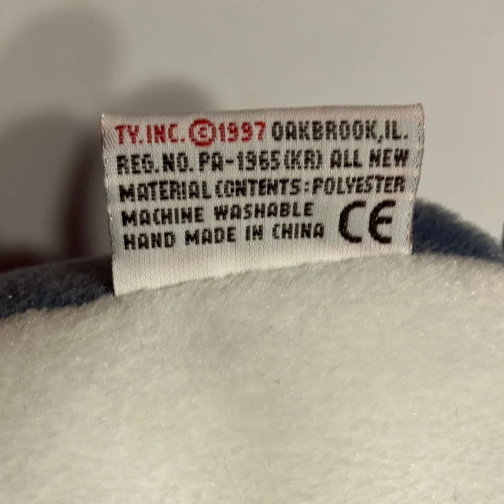 TY‎ Pillow Pal Plush Gray Dolphin Toy